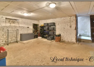 Annonces immobilières à Vouzailles 86170 longère maison plain-pied géothermie Parthenay Neuville-de-Poitou Poitiers - local technique cave - agence immobilière - Buxerolles 86180