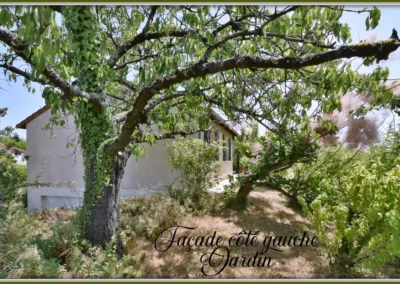 Annonces immobilières à Buxerolles 86180 - Jardin et façade côté gauche, maison - agence immobilière