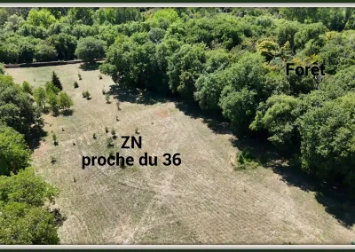 Annonces immobilières à Biard 86580, aux portes de Poitiers, vue aérienne de la zone naturelle et de la forêt - agence immobilière - Buxerolles 86180
