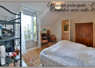 Annonces immobilières à Biard 86580, aux portes de Poitiers, à l’étage de la maison principale, chambre 2 avec salle d’eau - agence immobilière - Buxerolles 86180