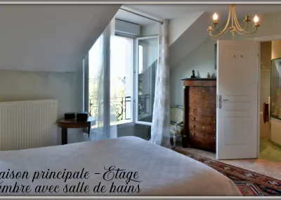 Annonces immobilières à Biard 86580, aux portes de Poitiers, à l’étage de la maison principale, chambre 3 avec salle de bains - agence immobilière - Buxerolles 86180