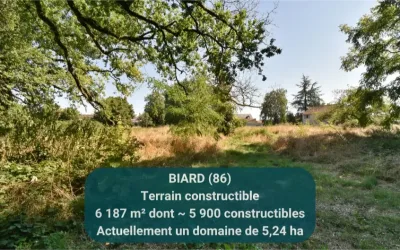 BIARD 86580, terrain constructible 6187 m², Rue Turquand